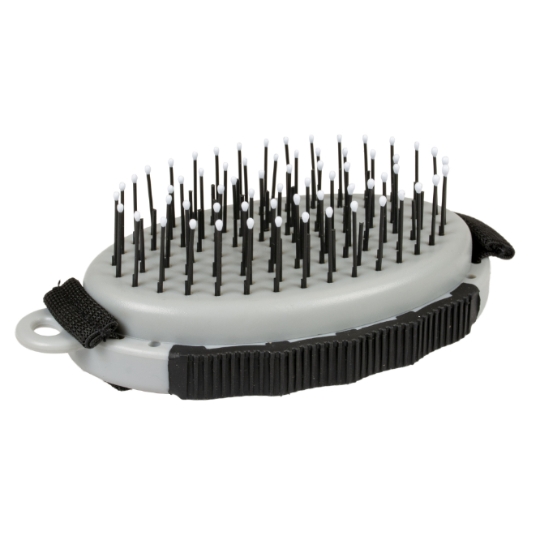 Brosse pour Animaux à Mains à Picots Noir/Gris DUVOPLUS