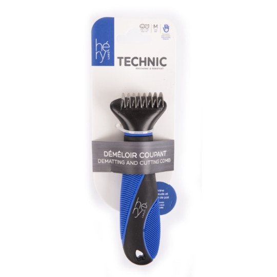 Démêloir Coupant Technic Ergonomic & Resistant Taille M Chien Chat HERY LABO