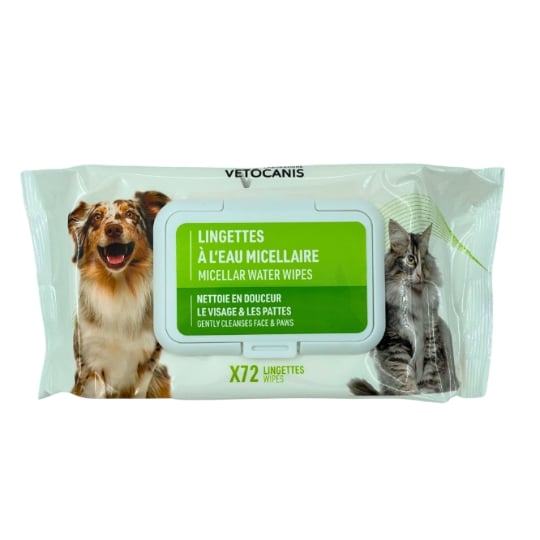Lingettes Pour Chien et Chat Nettoyantes VETOCANIS