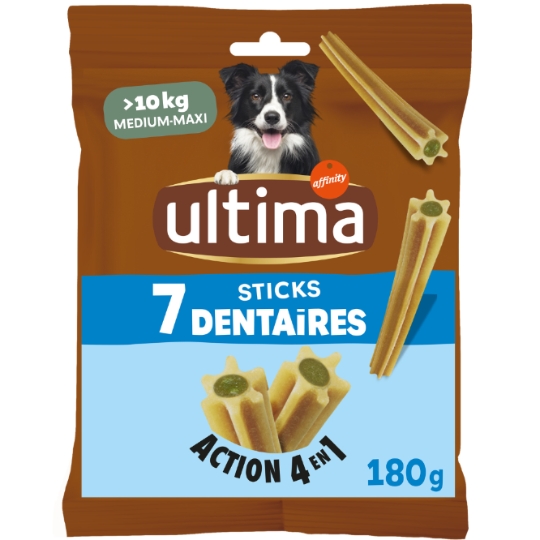 Friandises pour Chien Medium +10kg Dentaires Action 4 En 1 ULTIMA