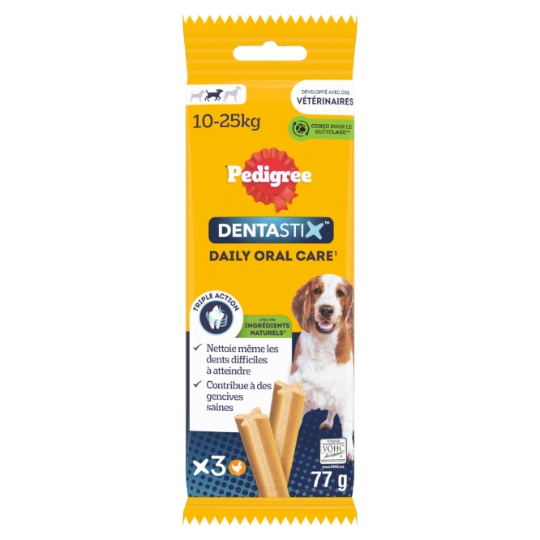 Friandises Dentaxtix pour Chien Moyen 10 à 25kg Hygiène Bucco-dentaire Poulet PEDIGREE
