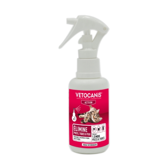 Antiparasitaire Spray Pour Chat et Chien VETOCANIS