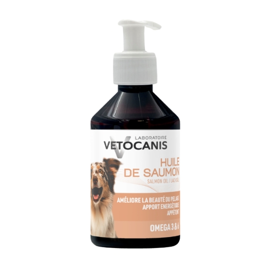 Huile de Saumon Omega 3 & 6 Chien VETOCANIS