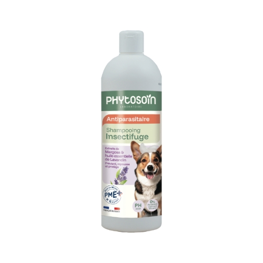 Shampooing Insectifuge Antiparasitaire Extraits de Margosa & Huile Essentielle de Lavandin PHYTOSOIN