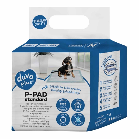 Tapis de Propreté et de Dressage Canin P-PAD Standard 30x45cm DUVO+