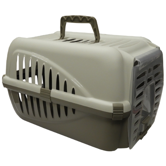 Caisse de Transport Plastique Taupe et Blanc ZOLUX