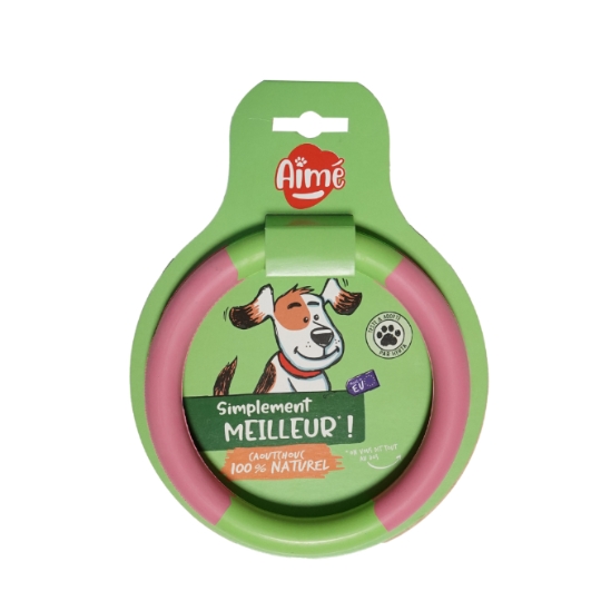 Jouet Pour Chien Anneau Durable Résistant 100% Naturel Caoutchouc AIME
