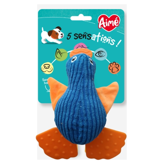 Jouet pour Chien 5 Sensations Canard AIME