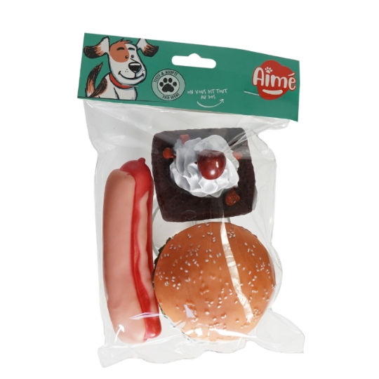 Jouet pour Chien Imitation Fast Food en Latex AIME