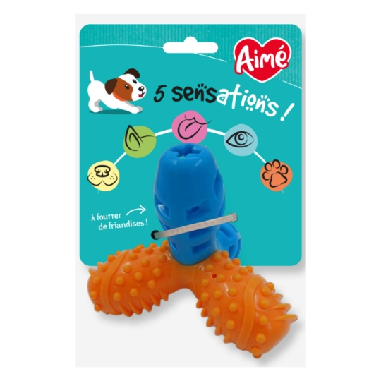 Jouet à Frandises pour Chien 5 Sens AIME