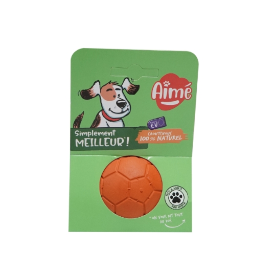 Jouet pour Chien Balle Caoutchouc 100% Naturel AIME