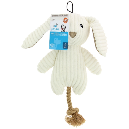 Plume Doudou Lapin Jouet Sonore pour Chien FIDELAMI