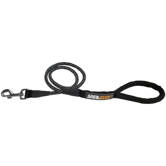 Laisse Pour Chien Nylon Noir 1,2m Réfléchissant AIME