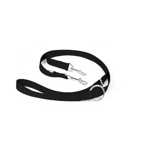 Laisse pour Chiens Réglable en Nylon 200cm / 25mm Noir DUVOPLUS