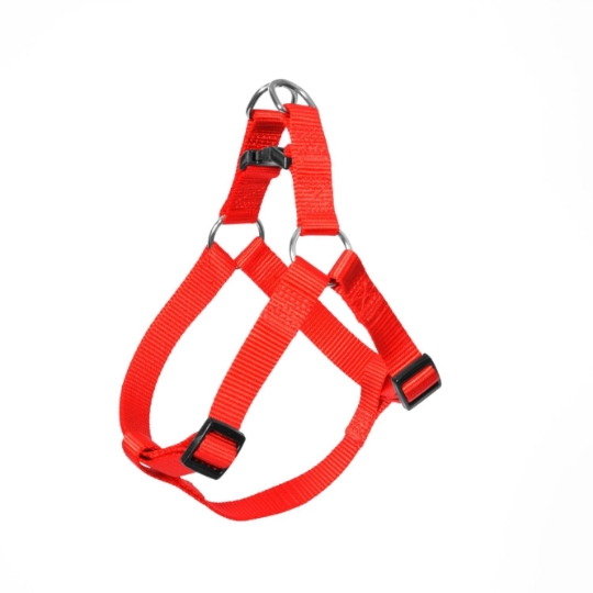 Harnais pour Chiens Step In en Nylon 80-100cm / 25mm Rouge DUVOPLUS