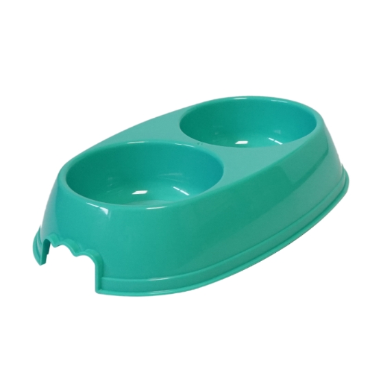 Gamelle pour Chien Chat Double Bleu AIME