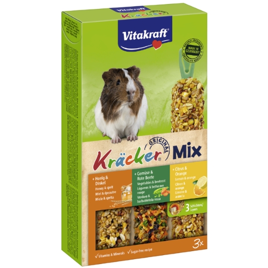 Aliment Baguette Pour Cochon d'Inde Mixte Céréales Citron Légumes Miel Kracker VITAKRAFT