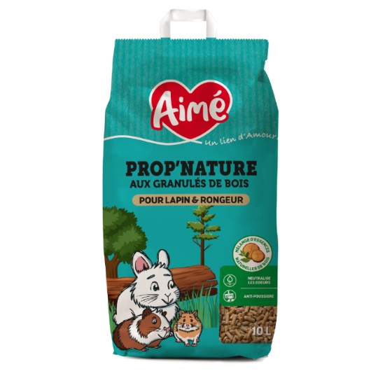 Litière Pellet De Bois Végétale Pour Rongeurs 100% Naturelle Super Absorbante Prop Nature AIME