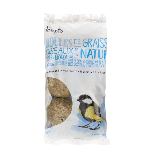 Boules de graisse pour oiseaux naturel et pour oiseaux sauvages CARREFOUR