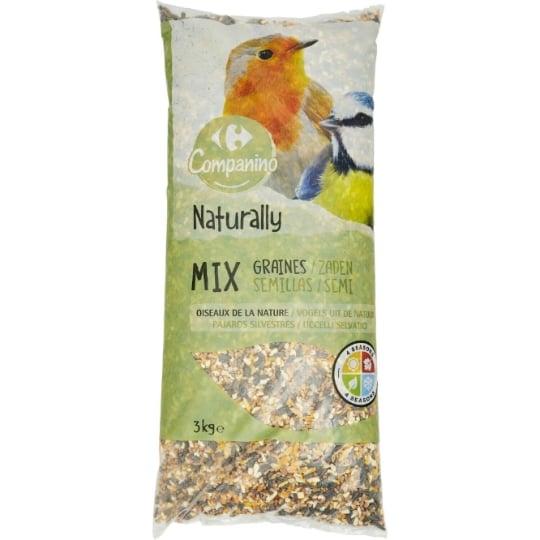 Aliment Mélange De Graines Pour Oiseaux De La Nature Enrichi Vitalité CARREFOUR COMPANINO