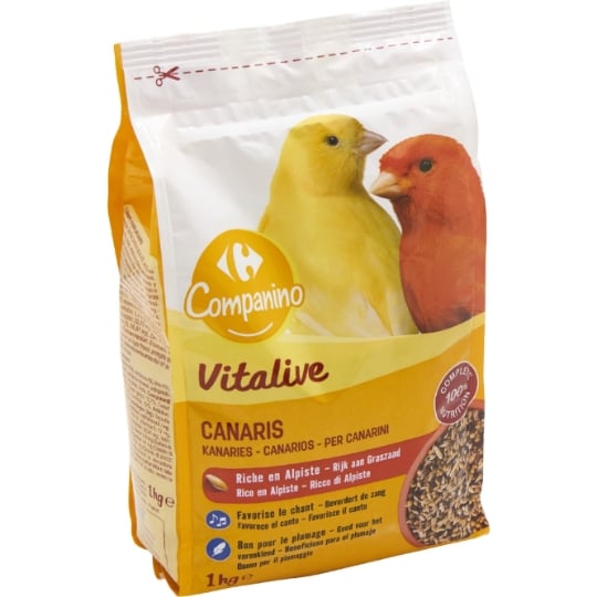 Aliment Graines Complet Pour Canaris Vitalive CARREFOUR COMPANINO