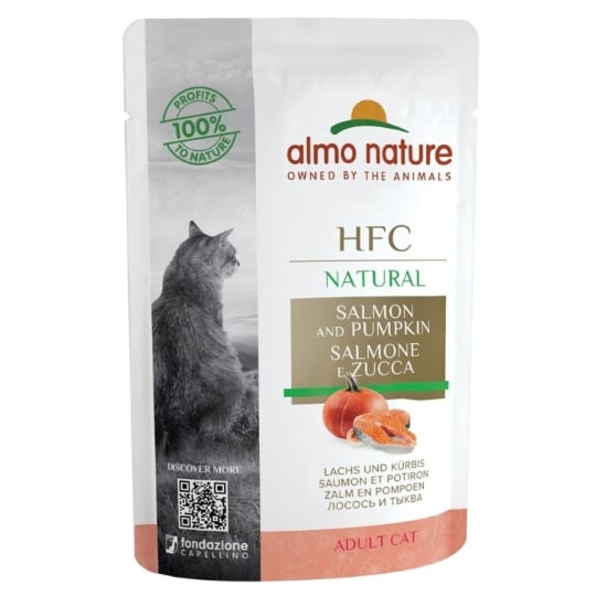 Almo Nature Chat Hfc Natural Saumon Et Potiron Pochon - 55 G ALMO NATURE