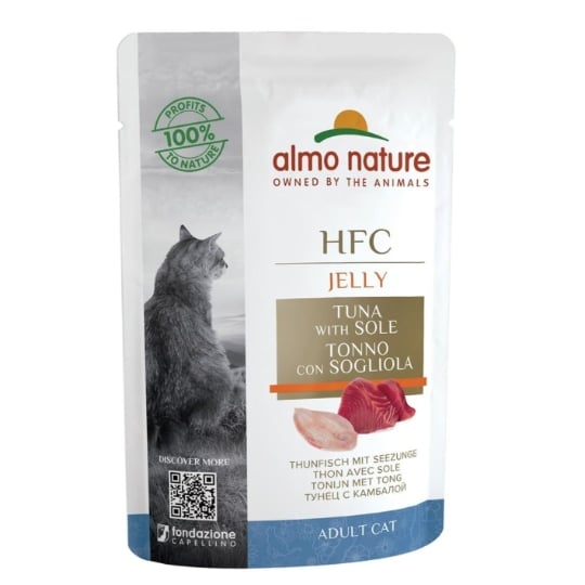 Almo Nature Chat Hfc Jelly Thon Et Sole Pochon - 55 G ALMO NATURE