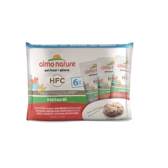 Pâtée Almo Nature Chat Hfc Multipack 3 Saveurs Poulet - Pochon 6 X 55 G ALMO NATURE
