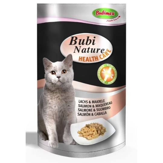 Pâtée Bubimex Bubi Nature Health Chat Adulte Care Saumon Et Maquereau - Sachet 70 G BUBIMEX