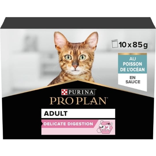 Proplan Chat Adult Delicate Digestion Poisson - 10 X 85 G PROPLAN