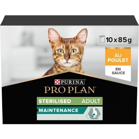Proplan Chat Adult Sterilised Maintenance 10 X 85 G - Poulet PROPLAN