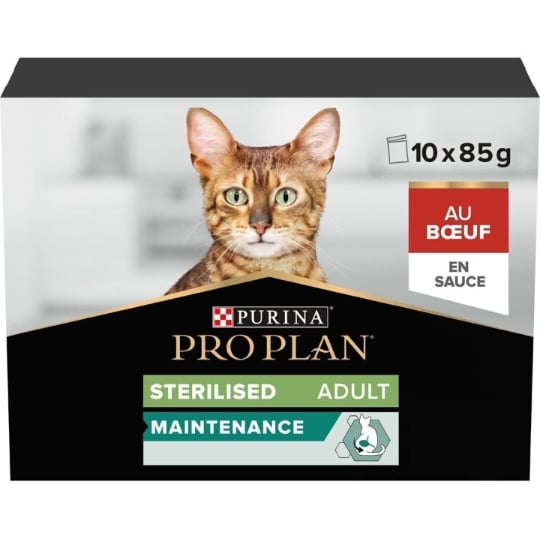 Proplan Chat Adult Sterilised Maintenance 10 X 85 G - Bœuf PROPLAN