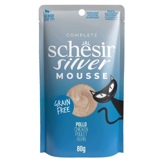 Schesir Chat Senior Silver Mousse Sachet 80 G - Poulet SCHESIR