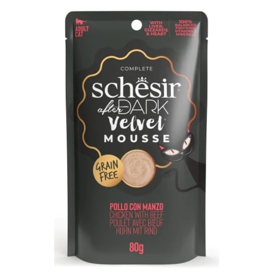 Schesir Chat After Dark Velvet Mousse Poulet Et Bœuf - 80 G SCHESIR