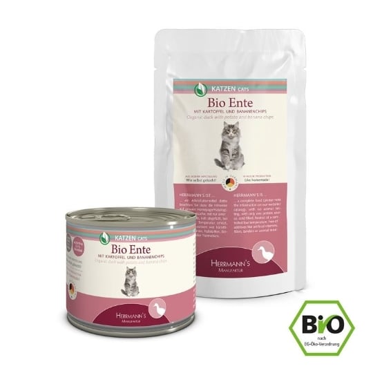 Pâtée Herrmann's Chat Pâtée Canard/pomme De Terre Bio Sachet 100 G