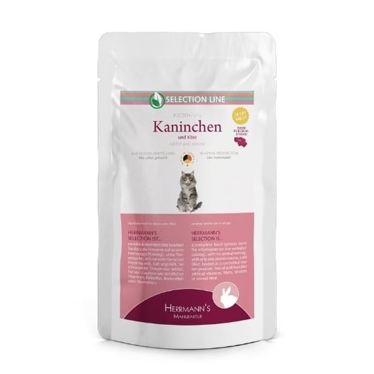 Pâtée Herrmann's Chat Pâtée Lapin/fromage Sachet 100 G