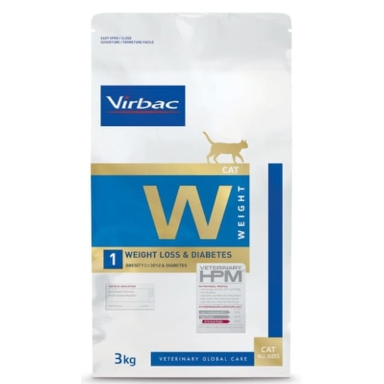 Virbac Veterinary Hpm Chat Diet W1 Weight Loss & Diabetes - 3 Kg VIRBAC