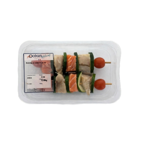 Brochettes au Saumon et Lieu Noir OCEAN DELICES