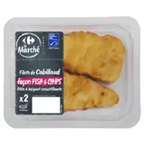 Filet de Cabillaud Pané Façon Fish & Chips CARREFOUR LE MARCHE