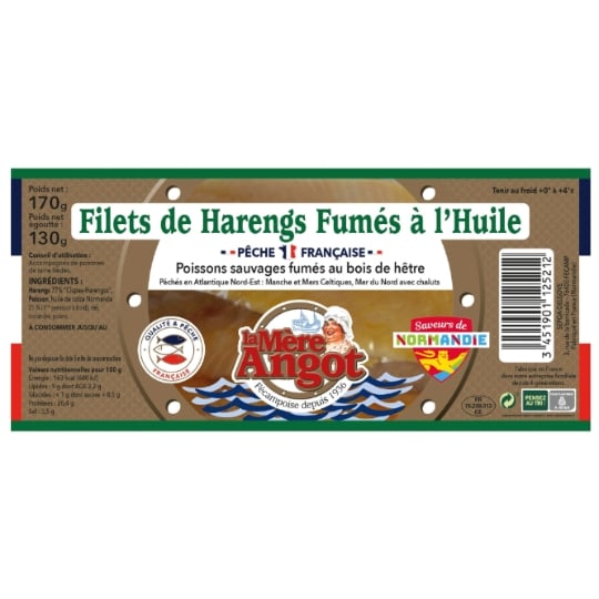 Filets de Harengs Fumés à l'Huile LA MERE ANGOT