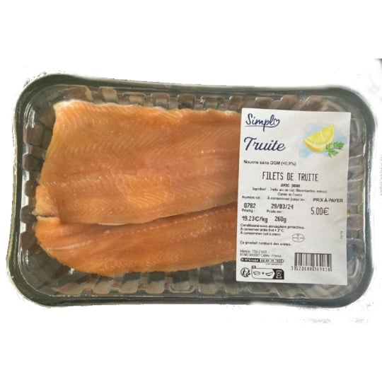 Filets de truite avec peau SIMPL