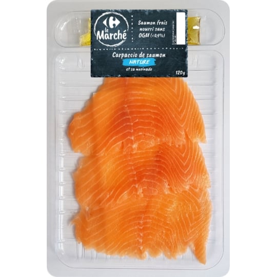 Carpaccio de saumon nature CARREFOUR LE MARCHE