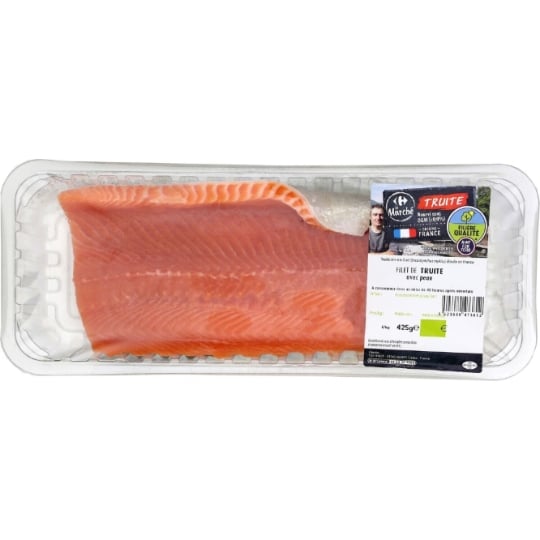 Filet de truite  avec peau  FILIERE QUALITE CARREFOUR