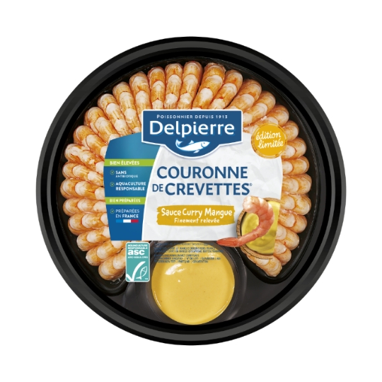 Crevettes en Couronne Sauce Curry Mangue DELPIERRE