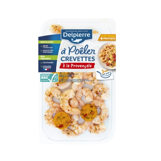 Crevettes Décortiquées Cuites Réfrigérées Provencal DELPIERRE