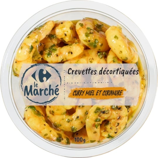 Crevettes curry miel coriandre CARREFOUR LE MARCHE