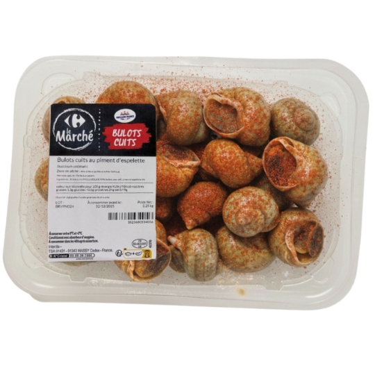 Bulot cuits Epicés au Piment d'Espelette CARREFOUR LE MARCHE