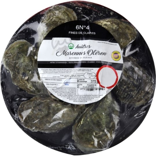 Huîtres Marennes Oléron N°4