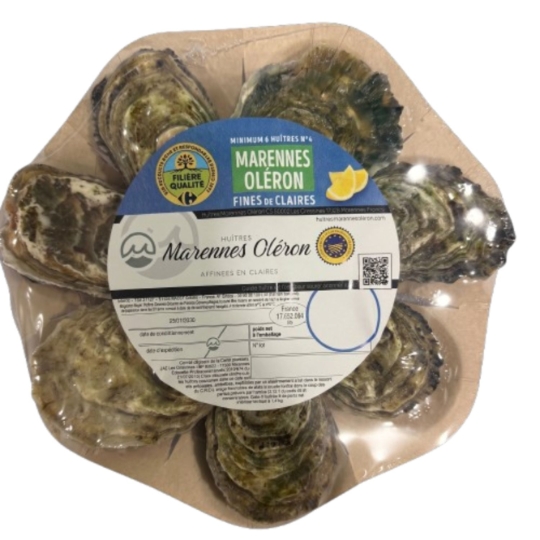 Huîtres Marennes-d'Oléron N°4 IGP FILIERE QUALITE CARREFOUR