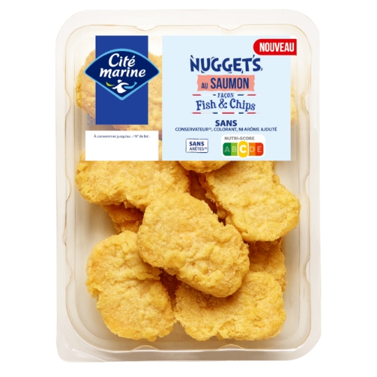 Nuggets au saumon façon fish chips CITE MARINE